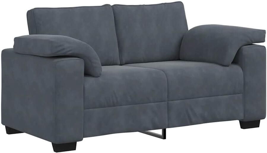 VidaXL Loveseat bank 120 cm fluweel donkergrijs