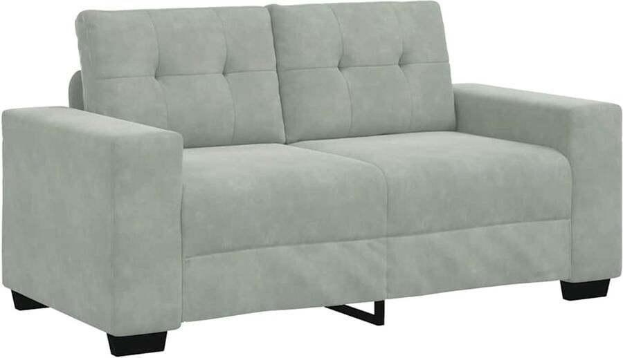 VidaXL Loveseat bank 120 cm fluweel lichtgrijs