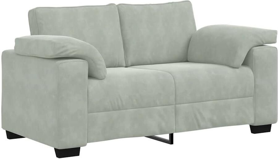 VidaXL Loveseat bank 120 cm fluweel lichtgrijs