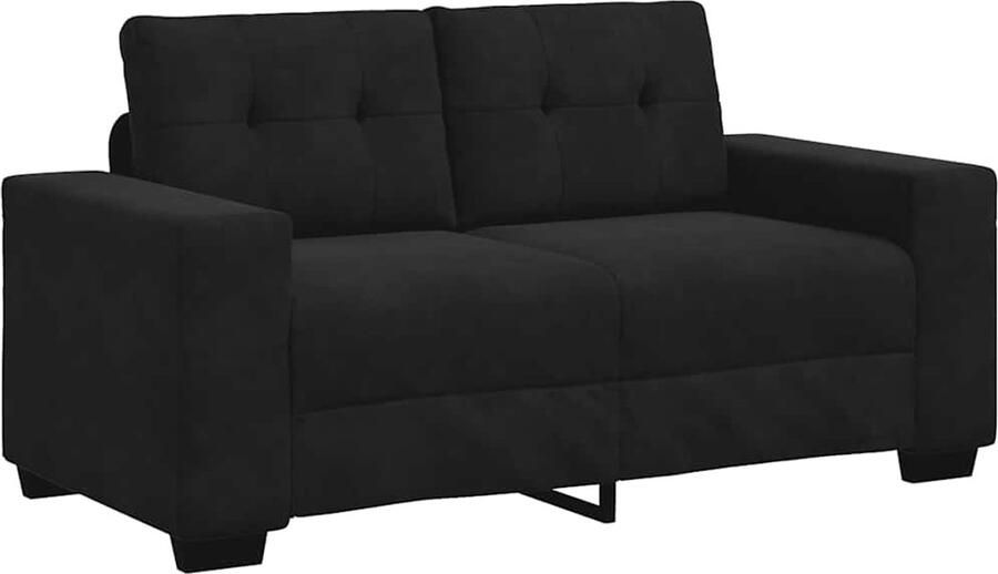 VidaXL Loveseat bank 120 cm fluweel zwart