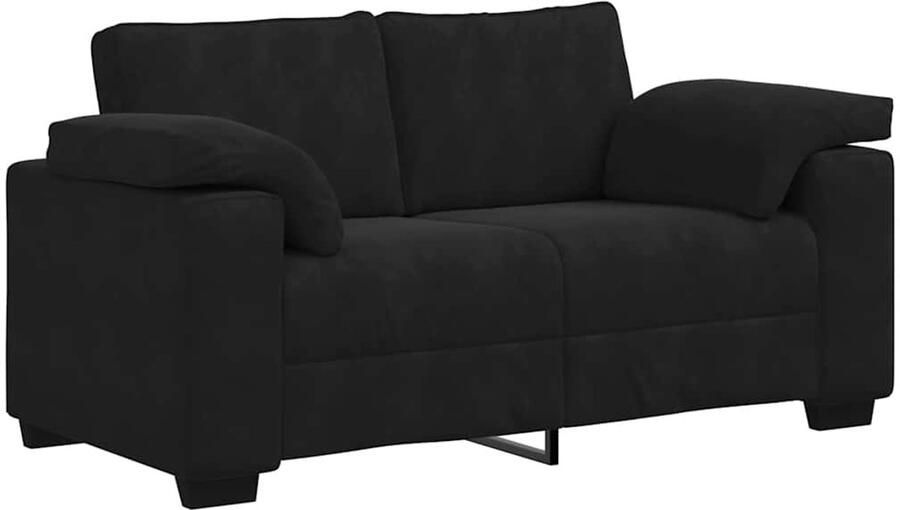 VidaXL Loveseat bank 120 cm fluweel zwart