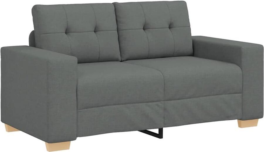 VidaXL Loveseat bank 120 cm stof donkergrijs