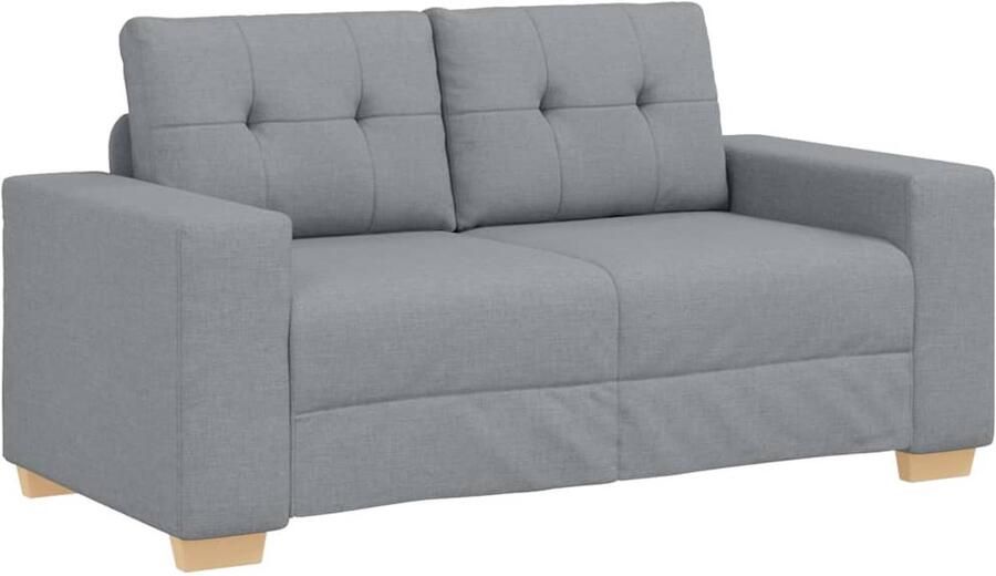 VidaXL Loveseat bank 120 cm stof lichtgrijs