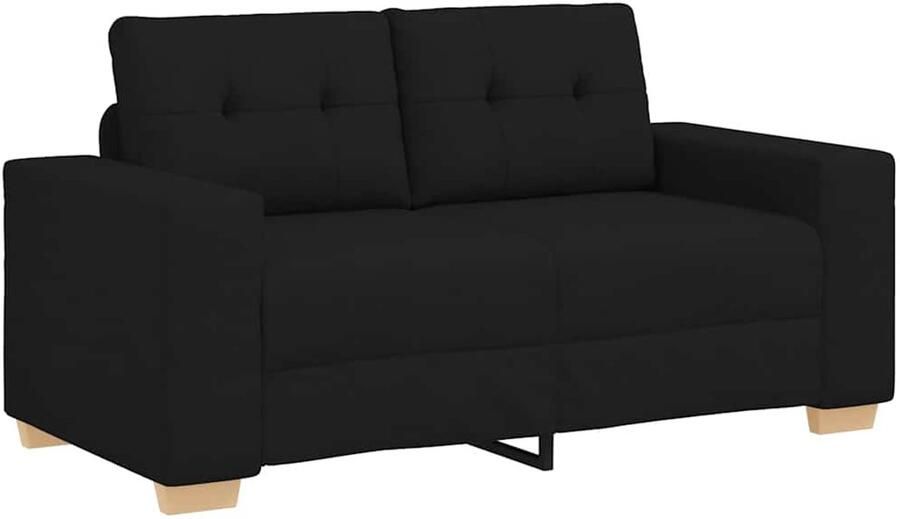 VidaXL Loveseat bank 120 cm stof zwart