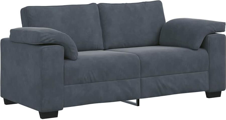VidaXL Loveseat bank 140 cm fluweel donkergrijs