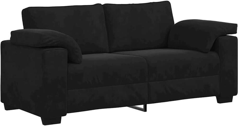 VidaXL Loveseat bank 140 cm fluweel zwart