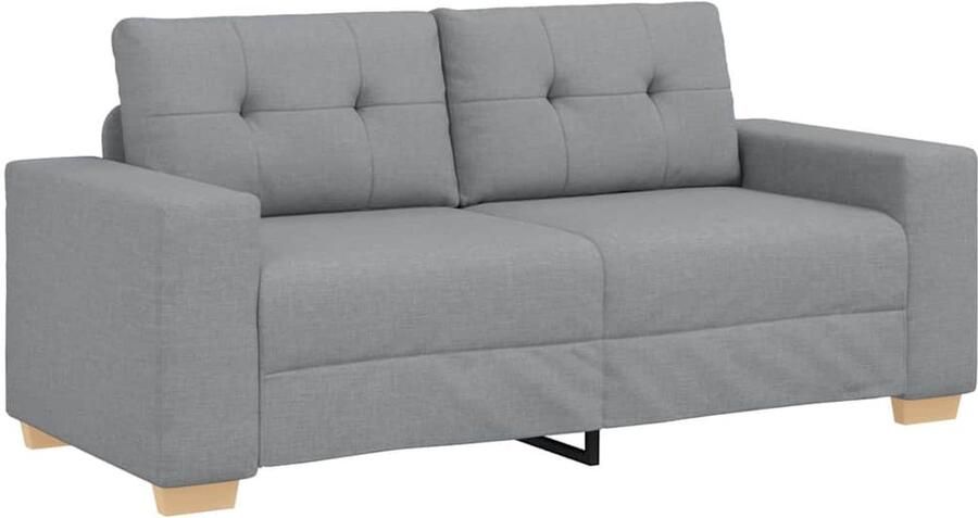 VidaXL Loveseat bank 140 cm stof lichtgrijs