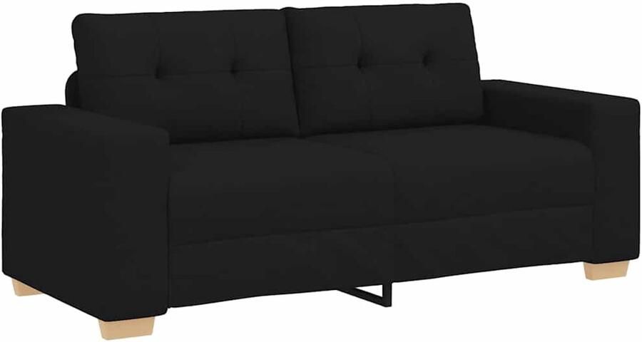 VidaXL Loveseat bank 140 cm stof zwart