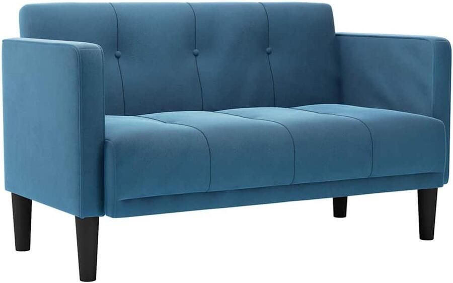 VidaXL Loveseat bank blauw 111 cm fluweel