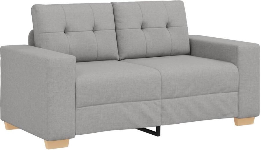 VidaXL Cloud Grey Stof Hout Middelgroot Zit Veel Cloud Grey Loveseat