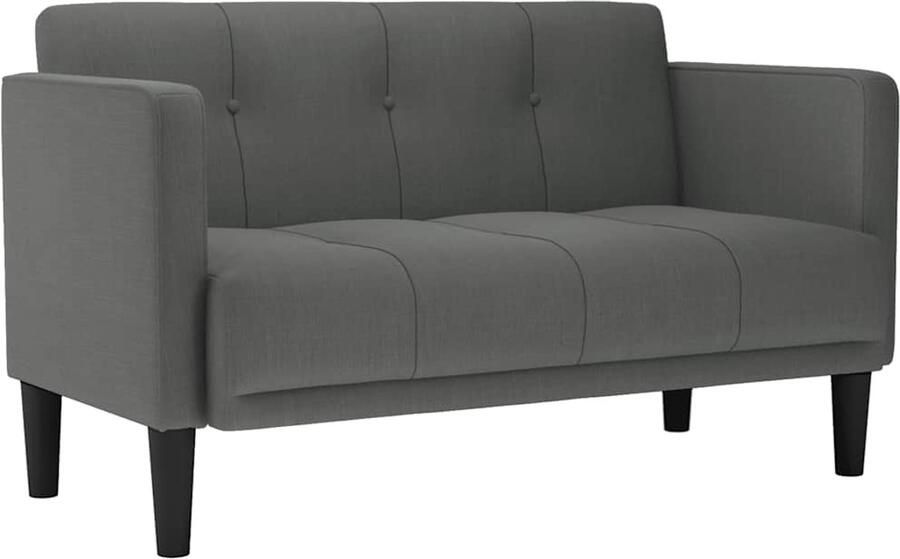 VidaXL Loveseat Bank Donkergrijs 111 cm Stof