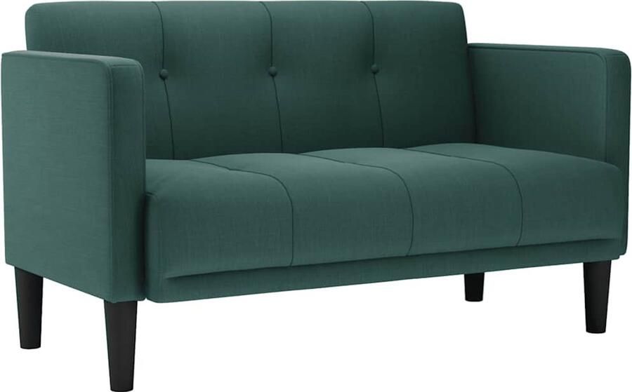 VidaXL Loveseat Bank Donkergroen 111 cm Stof