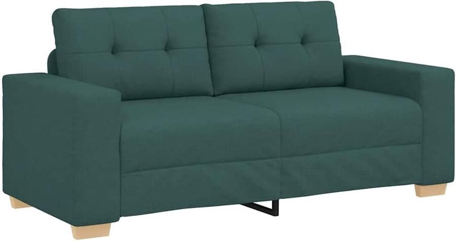 VidaXL Loveseat Bank Donkergroen 140 cm Stof