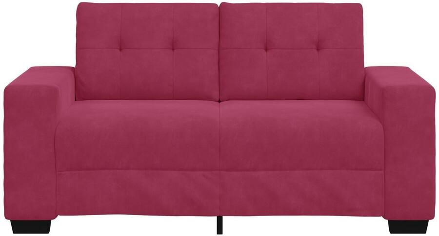 VidaXL Bank Fluwelen wijnrood Fluweel Middelgroot Duurzaam