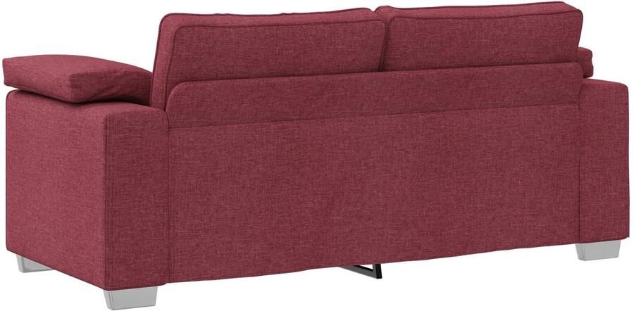 VidaXL Bank Wind Rood Stof Hout Regulier Bank Rechthoekig Modern