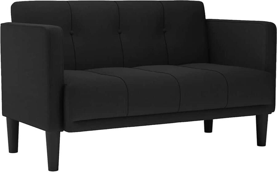 VidaXL Loveseat Bank Zwart 111 cm Stof