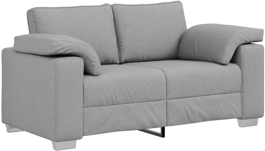 VidaXL Sofa Cloud grijs Stof Gemiddeld Afneembare Hoezen Tweezitsbank