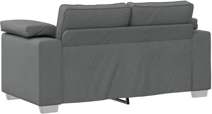 VidaXL Bank Donkergrijs Metaal 160 x 77 x 82 cm Duurzaam 2 Zits Bank