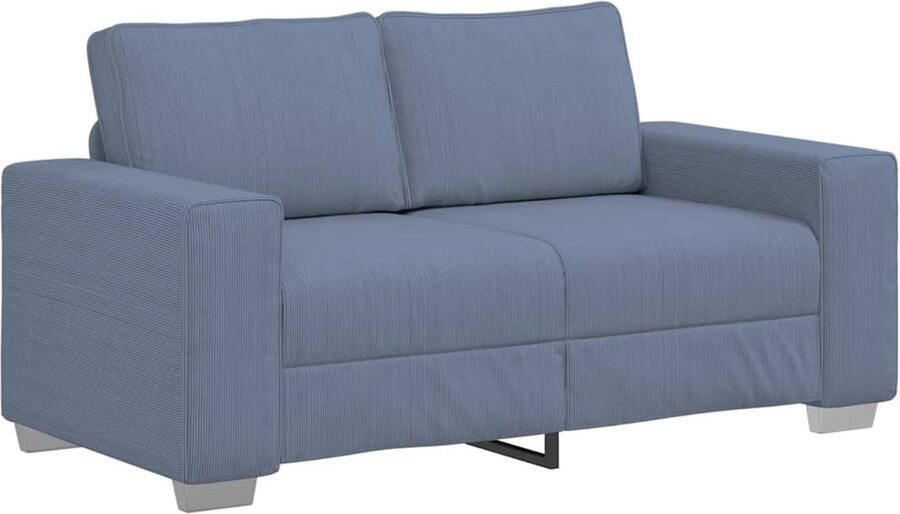 VidaXL Loveseat Sofa Blauw 120 cm Corduroy Stof