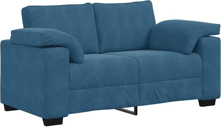 VidaXL Loveseat Sofa Blauw 120 cm Fluweel