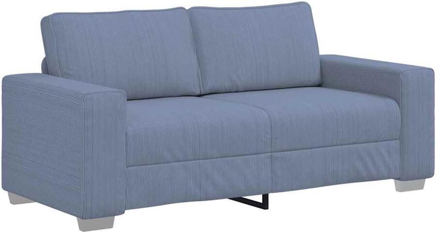 VidaXL Loveseat Sofa Blauw 140 cm Corduroy Stof