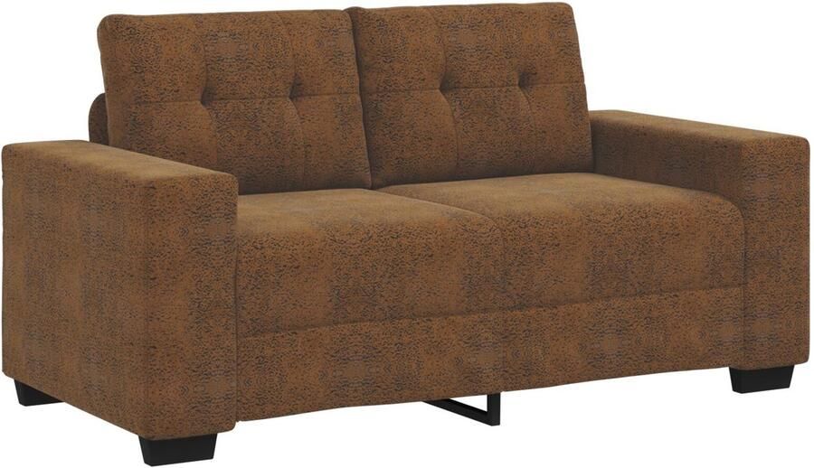 VidaXL Bruin Stof Hout Medium Duurzaam Loveset Sofa Rechthoekig