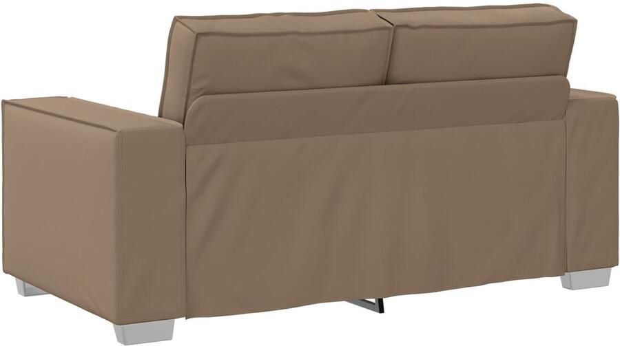 VidaXL Bank Cappuccino Kunstleer 160 x 78 x 84 cm Veel zitplaatsen - Foto 2