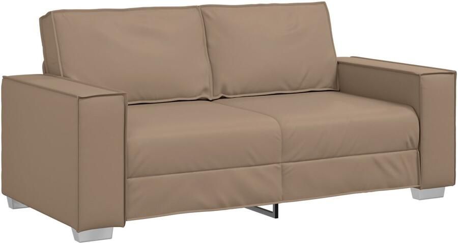 VidaXL Sofastoel met kussen Cappuccino 180 x 78 x 84 cm Kunstleer - Foto 2