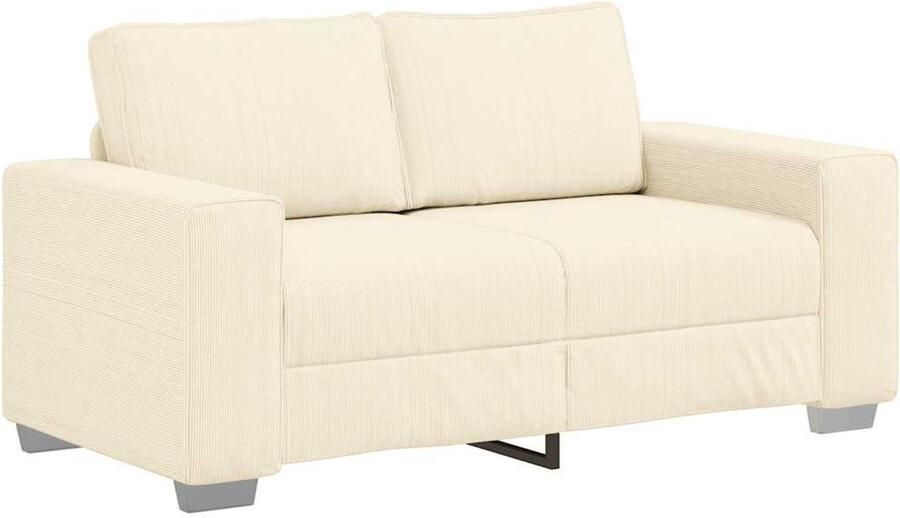 VidaXL Loveseat Sofa Crème 120 cm Corduroy Stof
