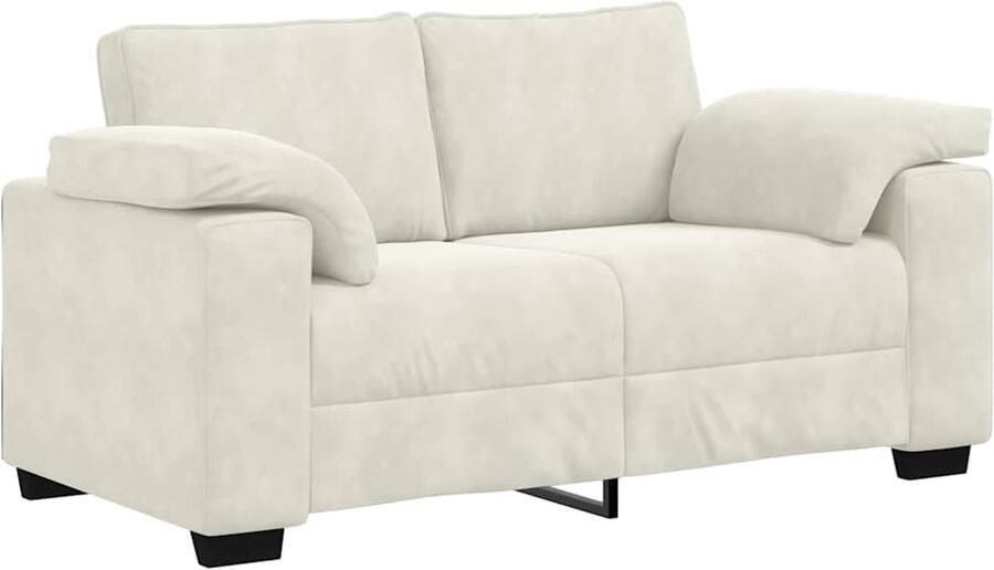 VidaXL Loveseat Sofa Crème 120 cm Fluweel