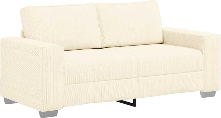 VidaXL Loveseat Sofa Crème 140 cm Corduroy Stof