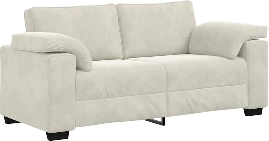 VidaXL Loveseat Sofa Crème 140 cm Fluweel