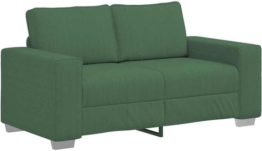 VidaXL Loveseat Sofa Donkergroen 120 cm Corduroy Stof