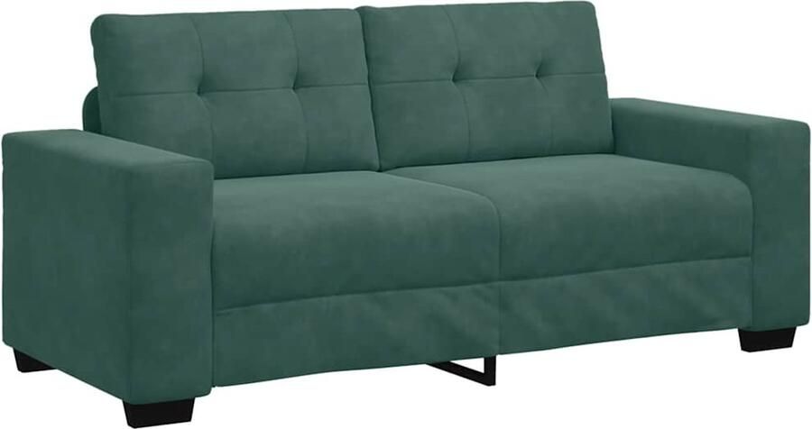 VidaXL Loveseat Sofa Donkergroen 140 cm Fluweel