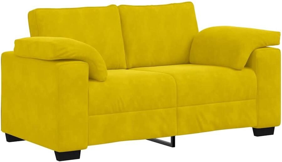 VidaXL Loveseat Sofa Geel 120 cm Fluweel