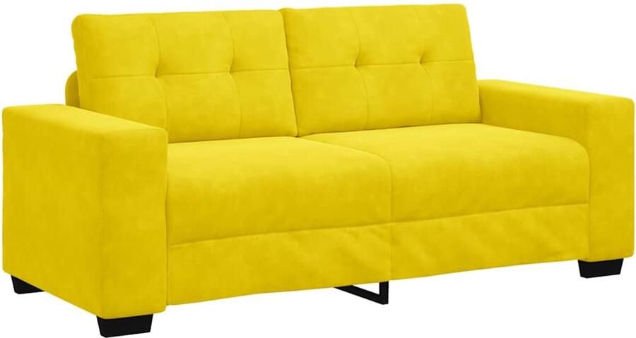 VidaXL Loveseat Sofa Geel 140 cm Fluweel