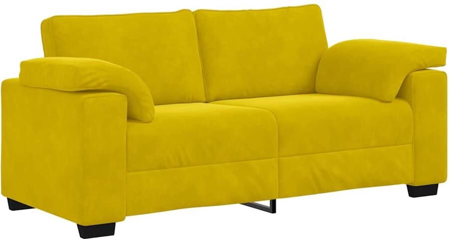 VidaXL Loveseat Sofa Geel 140 cm Fluweel