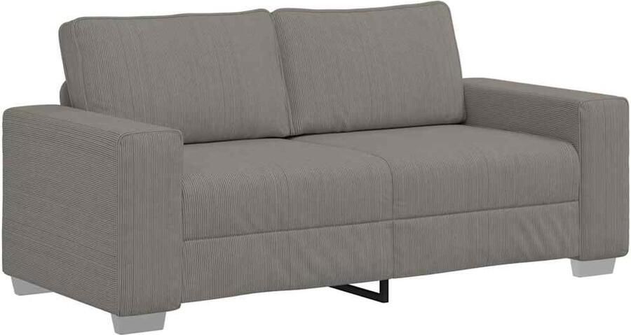 VidaXL Loveseat Sofa Lichtgrijs 140 cm Corduroy Stof
