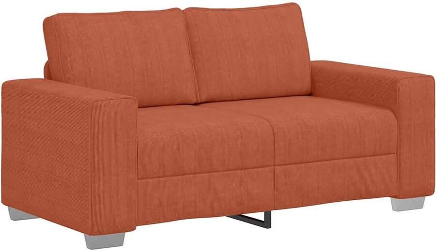 VidaXL Loveseat Sofa Rood Oranje 120 cm Corduroy Stof