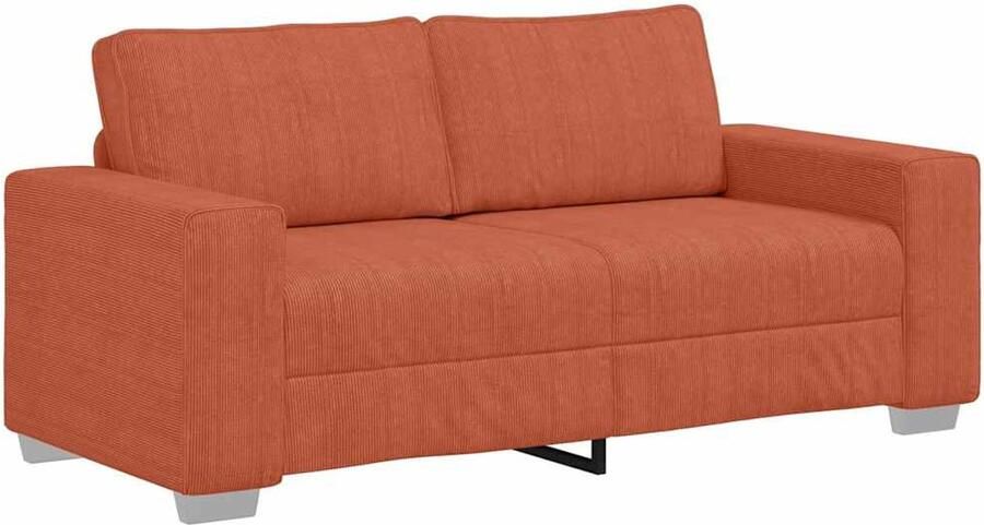 VidaXL Loveseat Sofa Rood Oranje 140 cm Corduroy Stof
