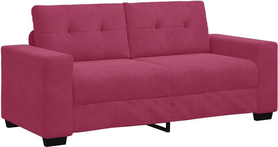 VidaXL Loveseat Sofa Wijnrood 140 cm Fluweel
