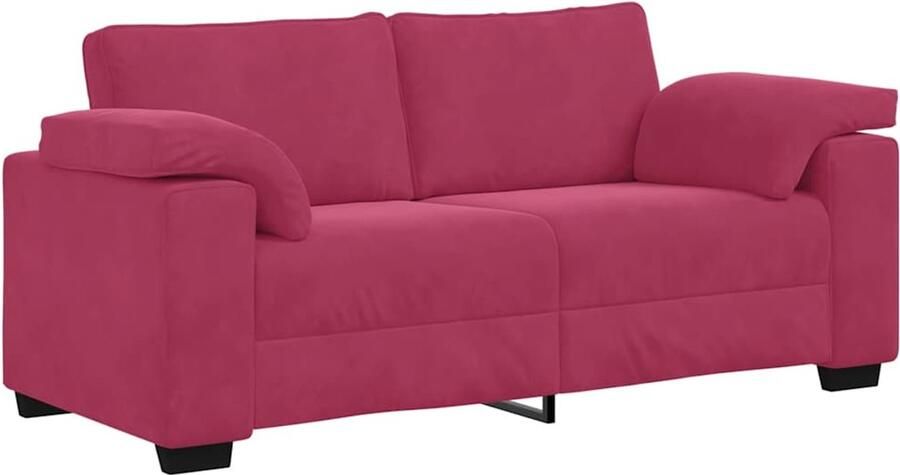 VidaXL Loveseat Sofa Wijnrood 140 cm Fluweel