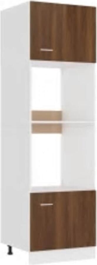 VidaXL Magnetronkast Lyon 60x57x207 cm bewerkt hout bruin eikenkleur - Foto 4