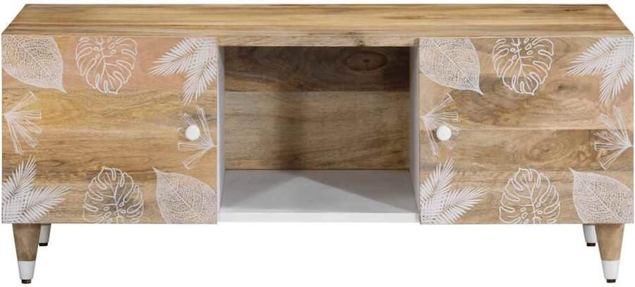 VidaXL Salontafel 100x54x40 cm massief mangohout Salontafel Mango Hout Houten Salontafel Vintage Salontafel Industrieel Salontafel