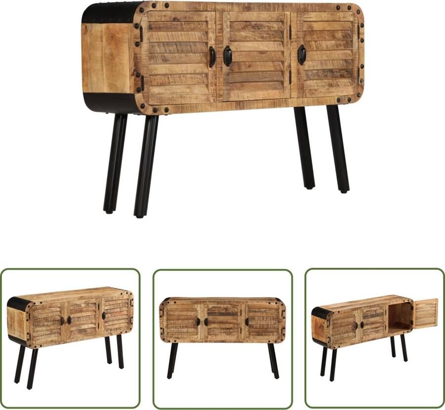 VidaXL Dressoir 120x30x76 cm massief mangohout Dressoir Mango Wood Furniture Landelijke Stijl Vintage Dressoir Salontafel