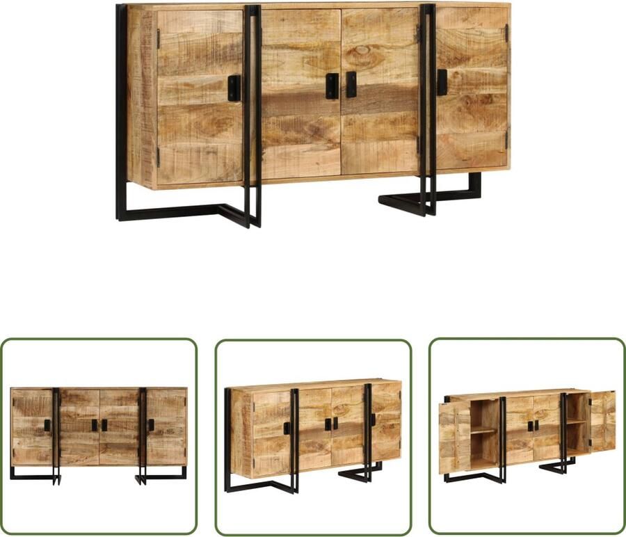 VidaXL Dressoir 150x40x80 cm massief mangohout Dressoir Mango Wood Furniture Vintage Dresser Landelijk Dressoir Salontafel