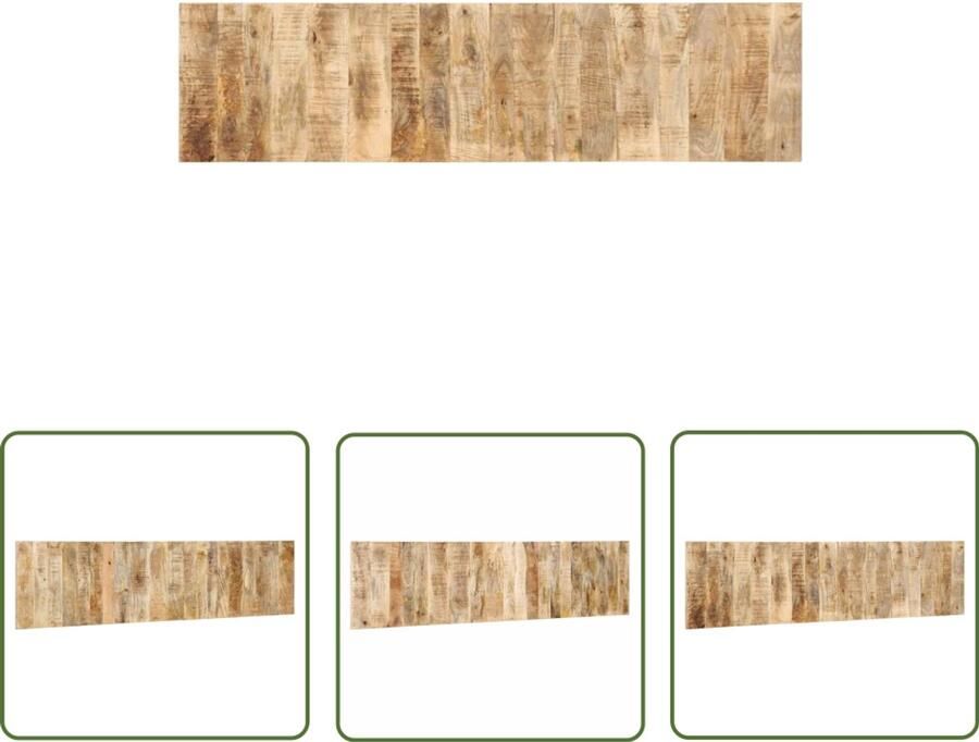 The Living Store Hoofdbord 200 cm massief ruw mangohout Hoofdbord Mango Wood Houten Hoofdbord Industrieel Hoofdbord Tweepersoonsbed