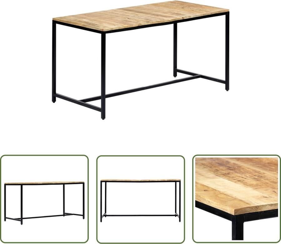 The Living Store Eettafel Mangohout 140 x 70 x 75 cm IndustriÃle stijl Eettafel Mangohout Industriele Stijl Salontafel Keukenmeubel
