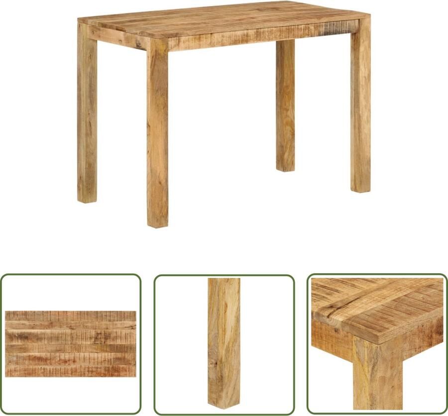 The Living Store Keukentafel Hout 110 x 55 x 76 cm Massief mangohout Houten Eettafel Mangohout Eettafel Landelijke Eettafel Vintage Eettafel Eetkamer Meubilair - Foto 2