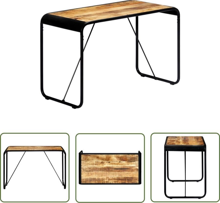 The Living Store Eettafel Mangohout 118 x 60 x 76 cm IndustriÃle Stijl Industriële Eettafel Mangohout Eettafel Houten Eettafel Salontafel Eethoek Meubilair